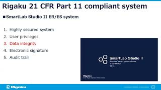 Introduction of Part 11 Compliant Features in SmartLab Studio II [upl. by Ettevol428]