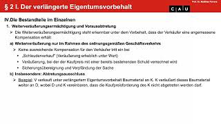 Kreditsicherungsrecht – Folge 04 Verlängerter Eigentumsvorbehalt Vertragsbruchtheorie [upl. by Asela729]