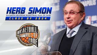 Herb Simon Interview After Being Named To Naismith Memorial Basketball Hall of Fame Class of 2024 [upl. by Llenad]