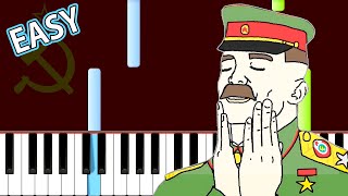 Soviet Anthem  Easy Piano Tutorial In SOVIET RUSSIA [upl. by Sivehc]