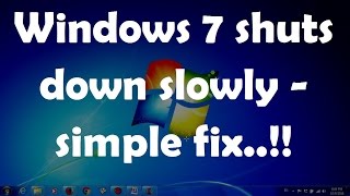 Windows 7 shuts down slowly  simple fix [upl. by Janeczka47]