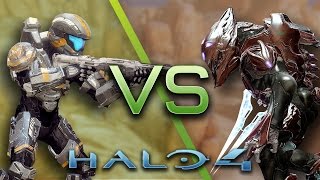 Halo 4 AI Battle  Spartan IVs vs Elites [upl. by Anelhtac]