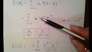 Poisson Random Variables  Derivations of Expected Value and Variance Part 1 [upl. by Brocky]