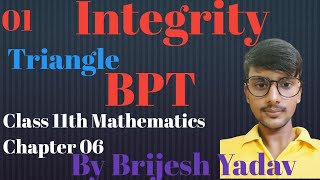 TriangleCh 06 BPT Class 10th  CBSEBy Brijesh Yadav [upl. by Rehpotsirhk]