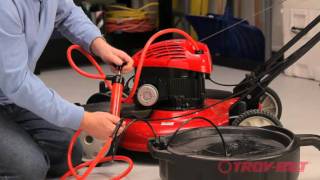 How to change the oil  TroyBilt walkbehind lawn mower [upl. by Ahsia]