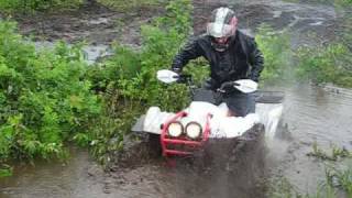 ATV VTT 4x4 Quebec Mud bog Show 7 Yamaha Wolverine 350 Stock 23quot Tire [upl. by Onairot382]