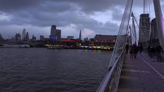 View from Hungerford Bridge and Golden Jubilee Bridges [upl. by Haroun]