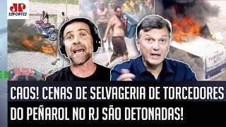 quotISSO É MUITO GRAVE cara E ME ESPANTA como a POLÍCIAquot SELVAGERIA de torcedores do Peñarol no RJ [upl. by Enitsirhk]