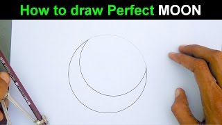 how to draw a perfect moon [upl. by Hock]