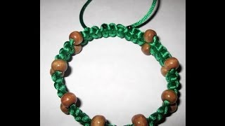 Como Hacer Tobillera o Pulsera En Macrame Y Madera  Silvana Cocina [upl. by Ozneral]