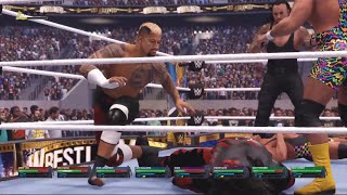 WWE 2K24  The Bloodline vs The Good Brothers vs Brothers of Destruction vs The Steiner Brothers [upl. by Acassej]