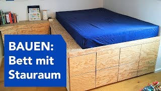 Bauen  PodestBett mit viel Stauraum [upl. by Assenej]