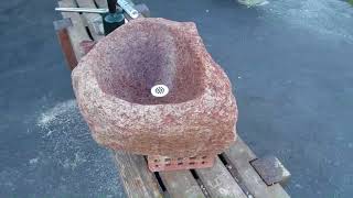 sink made from a granite rock [upl. by Notgnimer477]