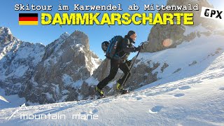 Dammkarscharte Skitour ab Mittenwald  Karwendel [upl. by Jelsma]