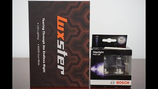 LUXSTER Punisher LED vs BOSCH Gigalight Plus 120 [upl. by Way]