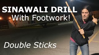 Can You Do this Escrima Double Sticks Drill Filipino Martial Arts [upl. by Ahsirtak196]