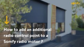 How to Add an Additional Radio Control Point to a Somfy Radio Motor [upl. by Ak429]