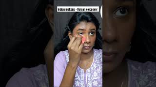 Indian makeup with Korean voiceover 😆💕 darkskinmakeup [upl. by Ecirtaeb136]