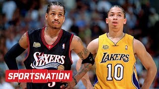 Allen Iverson’s stepover amp the most disrespectful NBA plays of all time  SportsNation [upl. by Deborath]