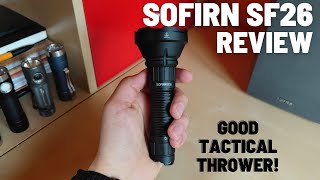 Sofirn SF26 Review  Tactical Thrower Flashlight with SFT40 Piercing Beam [upl. by Uohk]