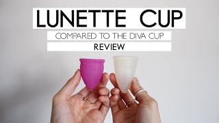 REVIEW  Lunette Cup Compared to the Diva Cup [upl. by Laohcin]