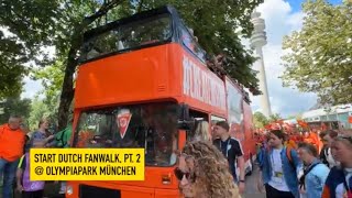 Start Dutch Fanwalk Pt 2  Olympiapark München 02072024 [upl. by Anerdna]