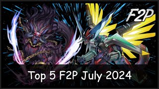 Top 5 Best FREE TO PLAY Decks in July 2024 With Duel Replays YuGiOh Duel Links F2P [upl. by Benge]