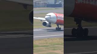 AirAsia X A330 KUL  DPS Landing Safely at Ngurah Rai Airport planespotting fyp shorts [upl. by Quartet]