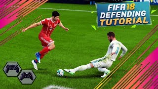 FIFA 18 DEFENDING TUTORIAL  How To Defend Effectively  BEST Way To TACKLE CONTAIN amp JOCKEY [upl. by Emmye]