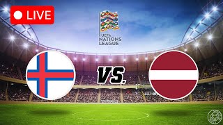 LIVE🔴 FAROE ISLANDS vs LATVIA  UEFA Nations League  Group 4 Round 4 [upl. by Enale]