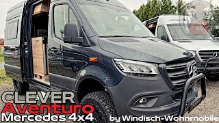 Weltneuheit der Pössl Group von Clever der Aventuro 600 Mercedes Sprinter 4x4 Allrad real Rockstar [upl. by Nihi599]