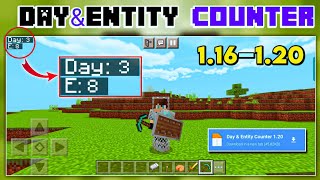 Day Counter Mod Minecraft Pe 120 🔥 Day And Entity Counter Mcpe 120  DayEntity Counter [upl. by Olraced]