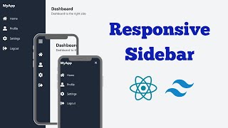 Responsive Sidebar with React JS and Tailwind CSS  Side Menu Bar [upl. by Xavier]