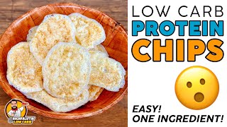 EASY amp CRISPY Low Carb CHIPS 😮 VIRAL Keto Protein CRISPS Recipe [upl. by Eelhsa]