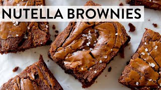 Nutella Brownies  Sallys Baking Recipes [upl. by Arramat]