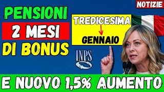 🚨PENSIONI 👉 2 MESI di BONUS 155€ 336€ TREDICESIMA  AUMENTI GENNAIO 2025 📈 IMPORTI MINIME e INVALIDI [upl. by Melnick]