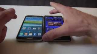 Sony XPeria Z2 vs Samsung Galaxy S5 im Vergleich Deutsch [upl. by Un]