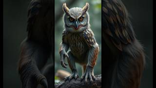 Monkey  Owl Crazy Hybrid Animal shorts shortsfeed hybridanimals [upl. by Deonne813]