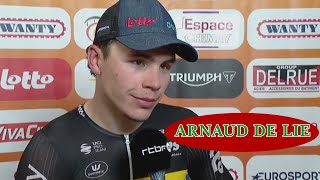 ARNAUD DE LIE  INTERVIEW POST RACE  BINCHE  CHIMAY  BINCHE 2024 [upl. by Enegue]