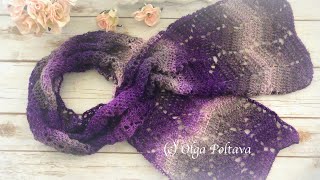 Big Crochet Commission Lacy Scarf 6 is Finished Hobbii Universe Yarn Crochet Story 15 [upl. by Vidovic]