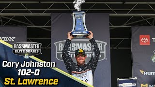 Cory Johnston wins 2024 Bassmaster Elite at St Lawrence River with 102 pounds [upl. by Gwendolyn211]