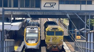 Trains in Brisbane with driver training at Doomben [upl. by Erret]