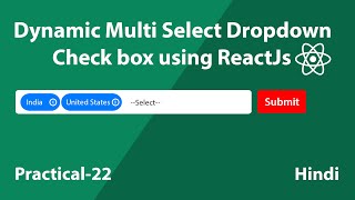 Multi Select dropdown checkbox in React js [upl. by Mallissa824]