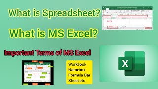 MS ExcelImportant terms spreadsheetsoftware excel exceltutorial exceltricks computer msexcel [upl. by Oiled]