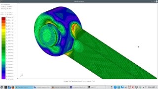 CalculiX  Casted Detail With Contact And Rigid Loading [upl. by Camellia]