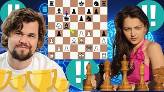 Mistake chess game 241 Magnus Carlsen vs Alexandra Kosteniuk [upl. by Chapland]