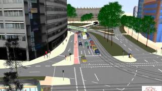 PTV Vissim Simulation of a Complex Intersection [upl. by Cusick]