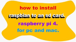 How to install raspbian to an sd card pc or mac 2020 [upl. by Hpeosj]