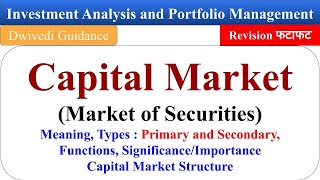 Capital Market Market of Securities Structure types investment Analysis and Portfolio Management [upl. by Juster858]