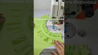 🔥 Sewing HacksAdd a frill or furbelow on neck dress sewing shorts [upl. by Haidebez]